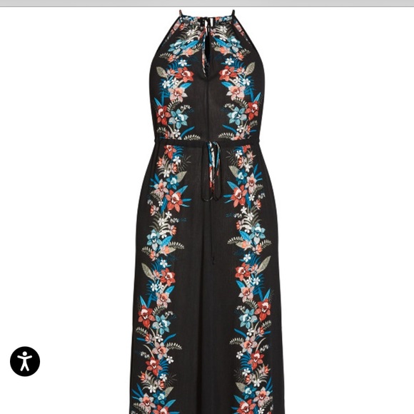 Azores Border Maxi Dress - black - Picture 3 of 5